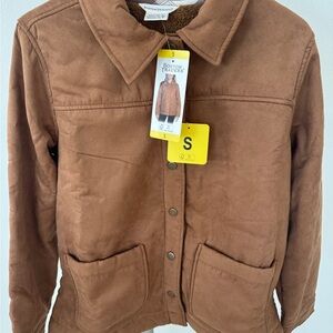 Boston Traders Women's Faux Suede Trucker Jacket, Small, NWT